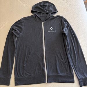 Black Diamond Men's Dark Gray Full-Zip Hoodie